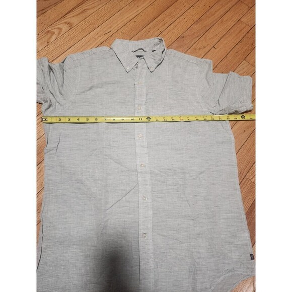 Chaps Linen Cotton Men's Medium Short Sleeve Button-Up Shirt - Picture 4 of 11